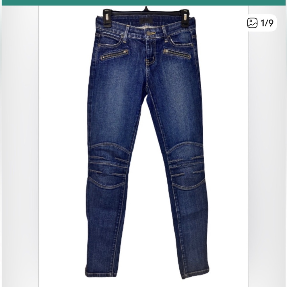 Koral Blue Skinny Moto Jeans Size 25 EUC